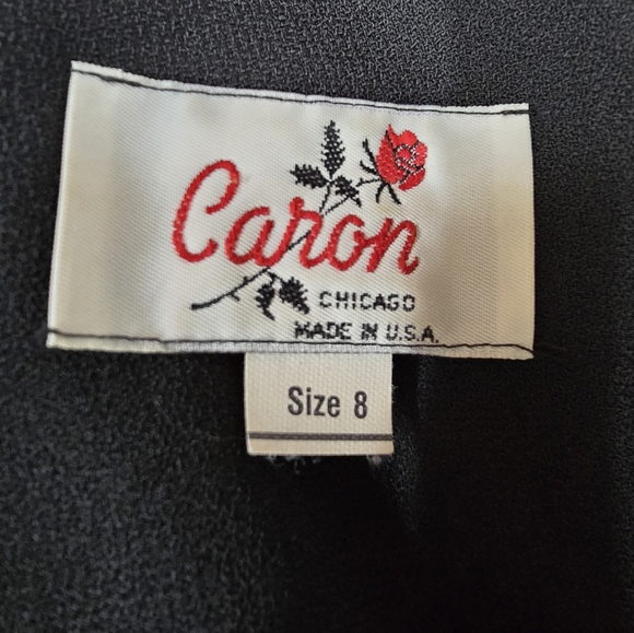 Vintage Caron Chicago 80s Dress With Pearl Buttons - Size 8 - Picture 4 of 4